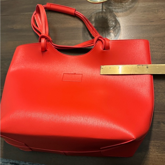 Neiman Marcus Red Faux Leather Tote Bag - Picture 10 of 10